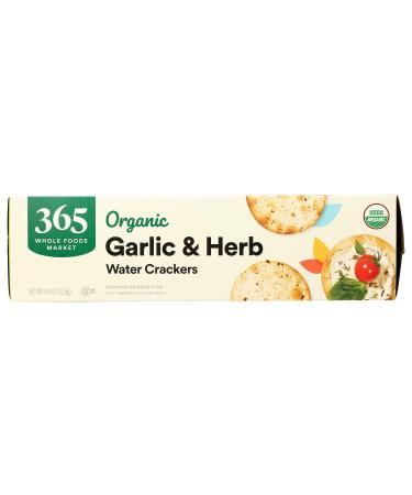 365 by Whole Foods Market, Cracker Water Garlic And Herb Organic, 4.4 Ounce