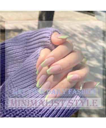 Yheakne V-Shape Artificial Fingernails - Shiny Pink Lace French Ballerina Full Cover - 24 Pieces for Women & Girls - Buy Online on GoSupps.com