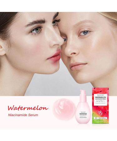 Watermelon Niacinamide Facial Serum | Pore Minimizer & Hydrating Makeup Primer | Lightweight Glow Serum (75ML - Buy Online on GoSupps.com