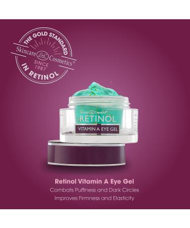 Retinol Vitamin A Eye Gel for Anti-Wrinkle Treatment | Minimize Signs of Aging, Puffiness & Dark Circles | Restores Tone & Elasticity with Micro-Beads - Buy Online on GoSupps.com