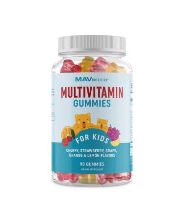 Kids Multivitamin Gummies | Vitamins A B C D & Zinc for Immunity Growth & Development* | Daily Multivitamins for Children Ages 2+ | Gluten-Free Non-GMO Mixed Fruit Supplement | 90 Gummies