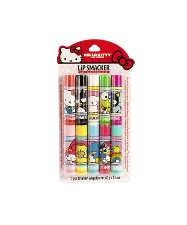 Lip Smacker Sanrio Hello Kitty and Friends 10 Piece Flavored Lip Balm Party Pack Clear Matte For Kids Men Women Dry Lips My Melody Little Twin Stars and Chococat - Buy Online on GoSupps.com