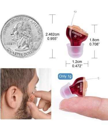 Hearing Amplifier for Seniors Adults - Noise-Cancelling, Invisible Sound Enhancer, As Seen On TV - Includes Cleaning Tools (RED) - Buy Online on GoSupps.com