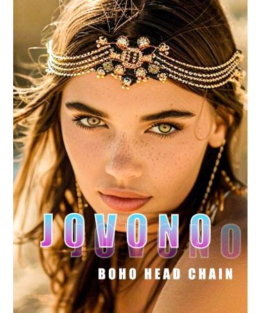 Jovono Boho Crystal Head Chain Silver Wedding Bridal Tassel Headpiece Rhinestone Headpiece Festival Costume Hair accessories for Women - Buy Online on GoSupps.com
