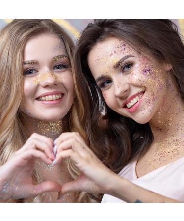 Buy Lophe Gold Glitter Face Powder - Festival & DIY Body Glitter for Hair Face Eyes & Nails - Perfect for Halloween Carnival & Parties - Buy Online on GoSupps.com