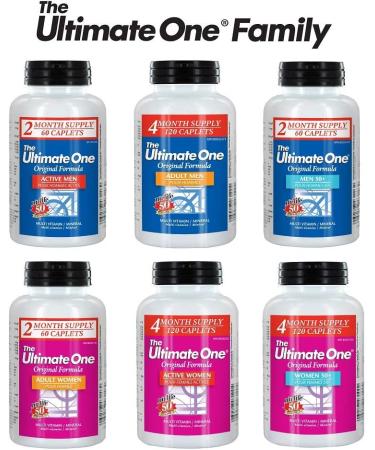 Nu-Life The Ultimate One Original Formula Active Men Caplets Multivamin-Mineral 120 Count Bottle - Buy Online on GoSupps.com
