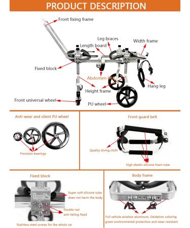 Dog Wheelchair for Back Legs Adjustable Hip Support Harness for Canine Aid Arthritis for Small Medium Large Dogs Rehab Poor Stability Dogs Walking Cart Wheel Chair S (S) () - Buy Online on GoSupps.com