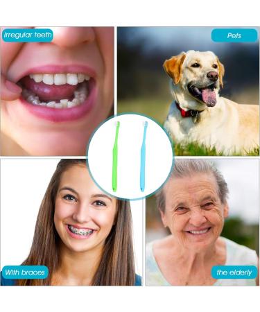 WLLHYF 2 Pack Orthodontic Toothbrush - Very Soft Tufted Toothbrush for Braces & Detail Cleaning | Blue & Green - Buy Online on GoSupps.com