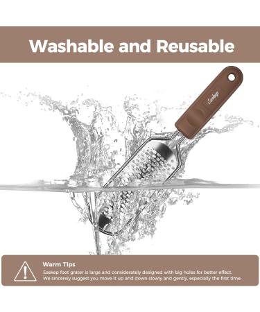 Easkep Corneal Remover - Stainless Steel Hornhaut Trash Foot Scraper for Dead Skin Removal - Durable Corneal File for Smooth Feet - Buy Online on GoSupps.com