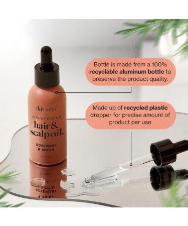 Kitsch Rosemary Oil for Hair Growth - Biotin-Infused Pre-Wash Scalp & Hair Treatment Nourishing & Volumizing Eco-Friendly 60 mL - Buy Online on GoSupps.com