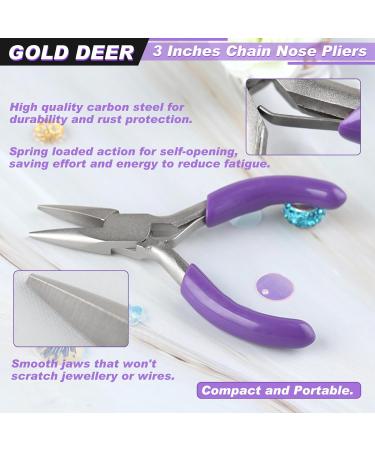 GOLD DEER 3 Inch Mini Long Nose Pliers for Jewelry Making and DIY Crafts - Buy Online on GoSupps.com