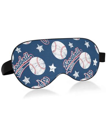 Sleep Mask Light Blocking Sport Baseball Eye Mask for Sleeping with Adjustable Strap Vintage Retro Lightweight Eye Covers for Sleeping for Men Women Work Travel Naps