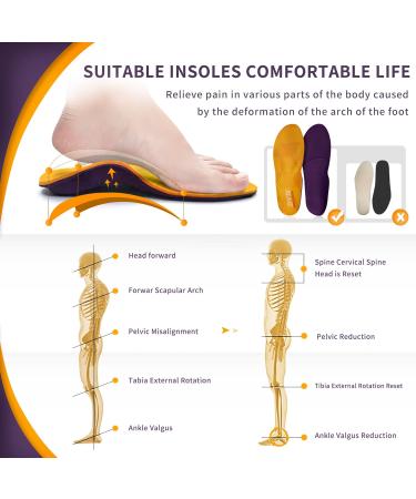 Buy Dyn Walker Orthopedic Insoles for Metatarsalgia & Plantar Fasciitis - High Arch Support EVA Foam Shock Absorption for Men & Women - Size L (Men 41-42) - International Shipping Available - Buy Online on GoSupps.com