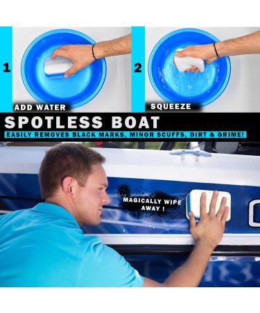WavesRx Marine Grime & Scuff Remover Pads - Boat Erasers for Cleaning & Polishing | Ideal for Boats, Jet Skis | Remove Dirt, Deck Marks, Scratches & Black Streaks | Improved Strength & Higher Density - Blue - Buy Online on GoSupps.com