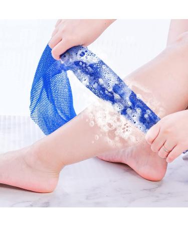 African Exfoliating Net Set - 4 Pcs 31.5 Inch Long Body Sponges for Shower Bathing - Multicolor 1 - Buy Online on GoSupps.com