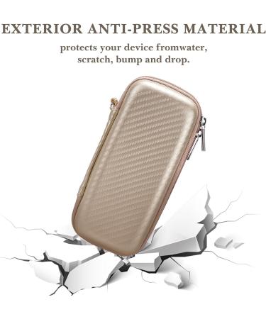 Linkidea Hard-Shell Thickened Razor Storage Bag Portable Razor Accessories Storage Bag Suitable for ProGlide Shield Power Fusion 5 Power Mach 3 Sensor 3 (Gold) - Buy Online on GoSupps.com