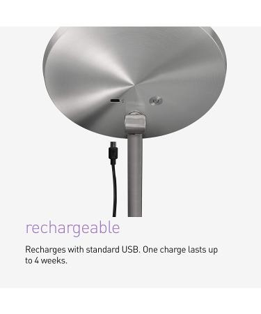 simplehuman Mini Travel Sensor Makeup Mirror - 10x Magnification - Brushed Stainless Steel - Buy Online on GoSupps.com