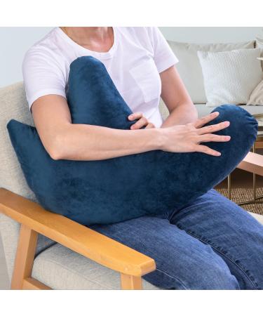lianjindun Shoulder Surgery Pillow, Shoulder Pillow for Shoulder Pain, Rotator Cuff Pillow, Arm Pillows for Adults After Surgery, Side Sleeper Pillow for Neck and Shoulder Pain Relief (Blue)