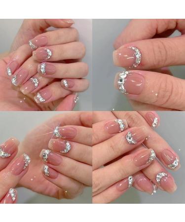 3D Crystal Rhinestones Flat Back Clear Stones for Art Decor and Rhinestones and with Pearl-Nail - Buy Online on GoSupps.com