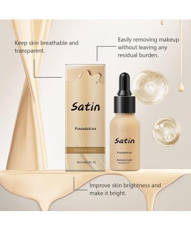 homomdy Satin Dropping Foundation Long Lasting Nuder Makeup Brightening Oil Control Full Coverage for Concealer Makeup Moisturizing Brightening Liquid Foundation 2pcs - Buy Online on GoSupps.com