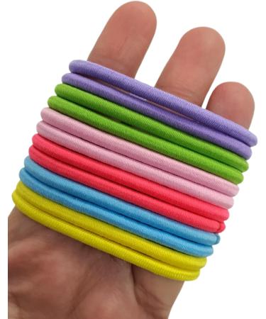 12 PCS 3mm Elastic Hair Bands - No Metal Gentle Ponytail Holders for Women, Men, Girls, Kids - Multi-Colored Hair Ties - Buy Online on GoSupps.com