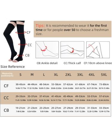 Shop Merchan Knee Compression Stockings Class 3 Varicose Vein Support Above Knee Black | International Shipping Available - Buy Online on GoSupps.com
