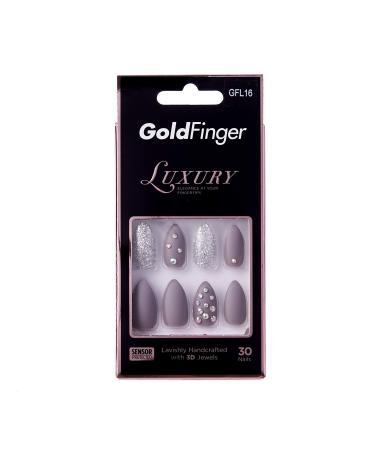 Halloween Nails Gold Finger Full Cover Nails Luxury Design Long Length GFL16 (New) - Buy Online on GoSupps.com