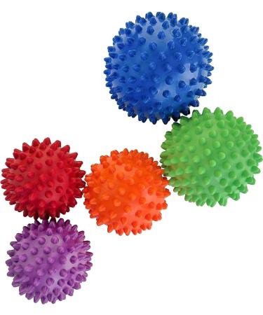 SCSPORTS Hedgehog Ball - Anti-Stress & Massage Ball Set (5.5-8 cm) for Therapy Foot & Hand Massage - Multicolored Fascia Ball with Knobs - Buy Online on GoSupps.com