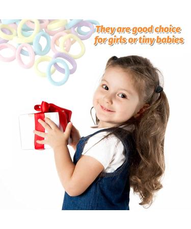 100 Pieces Soft Cotton Mini Hair Ties | No Metal Elastic Bands for Kids & Babies - Perfect for Little Girls - Buy Online on GoSupps.com
