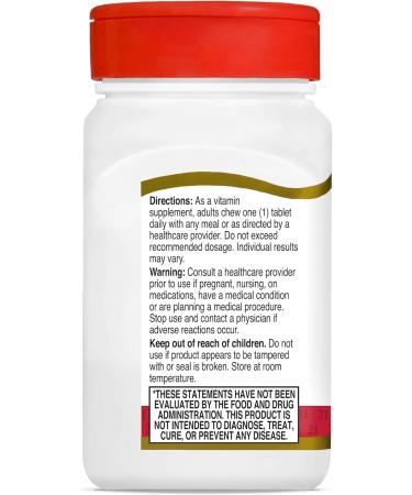 21st Century Vitamin D 400IU Orange Chewable Tablets 110 Count (2 Pack) - Buy Online on GoSupps.com