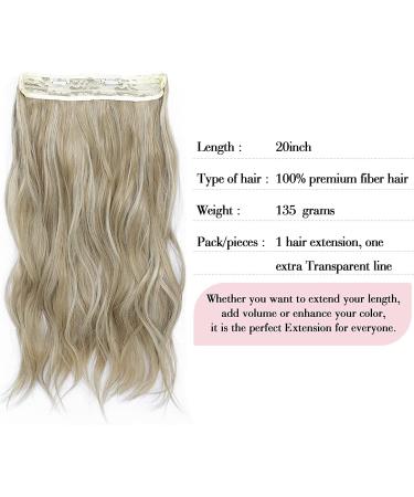 Invisible Wire Wavy Hair Extensions 20 Inch Mix Ash Blonde - Synthetic Hair Pieces for Women - Buy Online on GoSupps.com