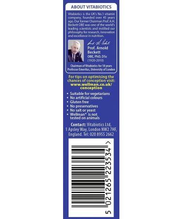 Vitabiotics Wellman Conception 30 Tablets - Boost Fertility & Reproductive Health - Buy Online on GoSupps.com