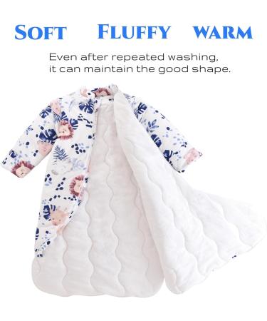 Chilsuessy Baby Sleeping Bag with Detachable Sleeves 3.5 Tog - Forest Lion Design | Winter Toddler Wearable Blanket for Kids 2-4 Years - Buy Online on GoSupps.com