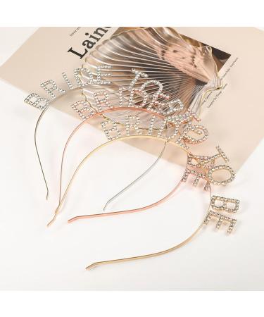 Rhinestone Bride Headband - Wedding Tiara Hair Band for Bachelorette & Bridal Shower - Buy Online on GoSupps.com