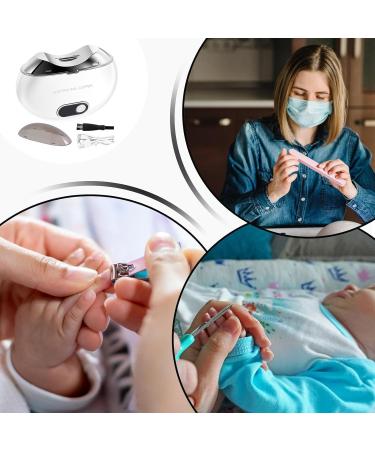 Fingernail Cutters for Seniors - Fingernail Cutter and File Nail Scraps Storage Clipper Rechargeable LCD Digital Display Clipper Light & 3 Speeds for Children Seniors White - Buy Online on GoSupps.com