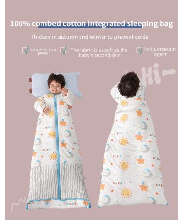 Chilsuessy Baby Winter Sleeping Bag 3.5 Tog | Adjustable Length & Removable Sleeves | Boys Girls Blue Sky 90cm/1-3 Years - Buy Online on GoSupps.com