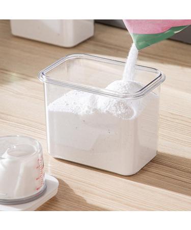 CNANRNANC Airtight Detergent Dispenser with Measuring Cup Washing Powder Dispenser Washing Powder Storage Bucket Laundry Detergent Box (2300 ml) 2300ML - Buy Online on GoSupps.com
