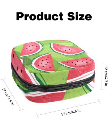 Buy Stylish Menstruation Pad Bag with Zipper - Abstract Summer Fruits & Watermelon Patterns for Women & Girls - Buy Online on GoSupps.com