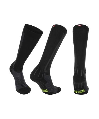Danish Endurance compression stockings sports compression socks support stockings thrombosis socks 21-26 mmHg for men & women black/gray 39-42