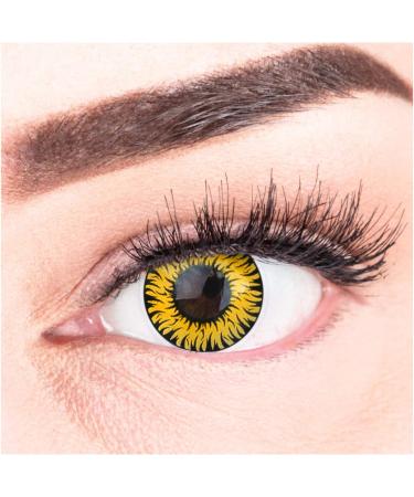 Buy Anime Werewolf Yellow Circle Lenses - Opaque Colored Contact Lenses for Halloween & Cosplay | Free Lens Container - Buy Online on GoSupps.com