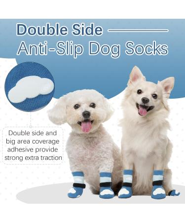 Buy Kuoser Dog Socks - 3 Pairs Anti-Slip Paw Protection for Hardwood Floors | Blue M M - 6-Pack - Buy Online on GoSupps.com