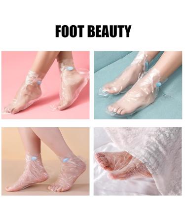 100pcs Disposable Paraffin Bath Liners for Foot Spa Moisturizing - Transparent Plastic Foot Covers for Women & Feet Care - Buy Online on GoSupps.com