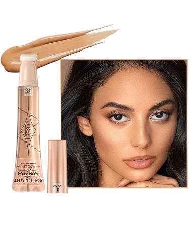 2Pcs 4-in-1 Liquid Foundation Primer, Concealer & Powder | Buildable Coverage for Medium Skin Tones | Flow-Through Sponge Applicator - Buy Online on GoSupps.com