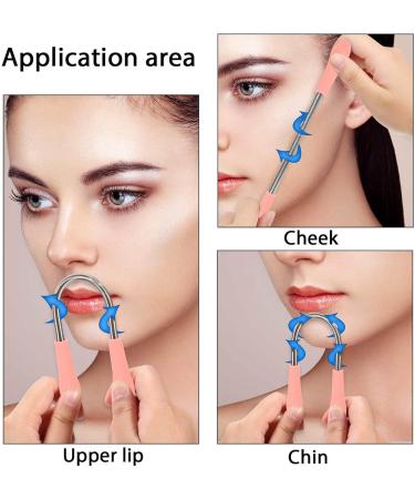 NOENNULL Hair Removal Spring Professional Thread Tool for Women and Men Painless Epilator for Upper Lip Chin Cheeks Eyebrows and Forehead - Buy Online on GoSupps.com