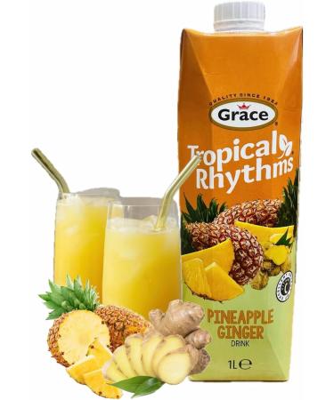 Grace Tropical Rhythms PINEAPPLE GINGER Drink 1Ltr (PACK OF 3) - Buy Online on GoSupps.com