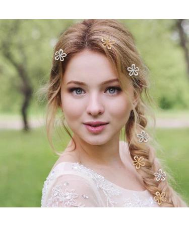 Ouligay 16-Piece Mini Flower Hair Clips - Perfect Hair Accessories for Women & Girls | Ideal for Weddings Birthdays & Parties - Buy Online on GoSupps.com