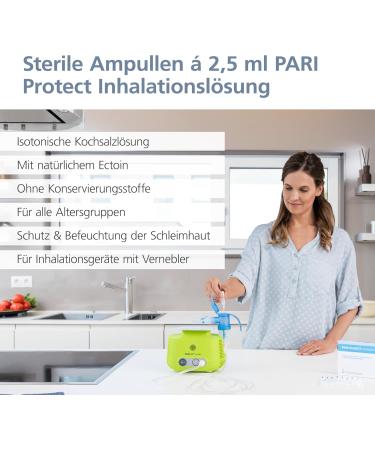 PARI ProtECT Inhalation Solution with Ectoin - 10x2.5ml | 150ml - Buy PARI Protect 60x2.5ml - International Shipping Available - Buy Online on GoSupps.com