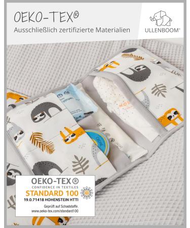 ULLENBOOM WAILL PACK Gray Sloth Diaper Bag - Made in EU | Compact Stroller Organizer for Up to 3 Diapers & Accessories | Travel-Friendly 18x27 cm - Buy Online on GoSupps.com