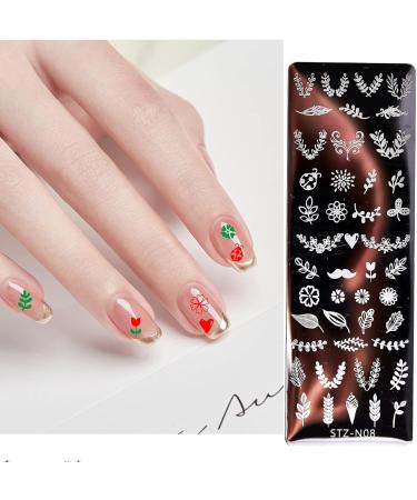 Nail Art Stamping Plates Set - Leaves, Dreamcatcher, Feather, Dandelion Image Templates - 4 Pcs - Buy Online on GoSupps.com