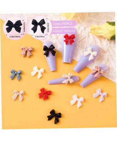 Bow Nail Charms 200PCS Colorful Nail Bow Resin Bow Gems for Nails Cute Nail Gems for Nails and DIY Crafts ColorfulRhinestones - Buy Online on GoSupps.com